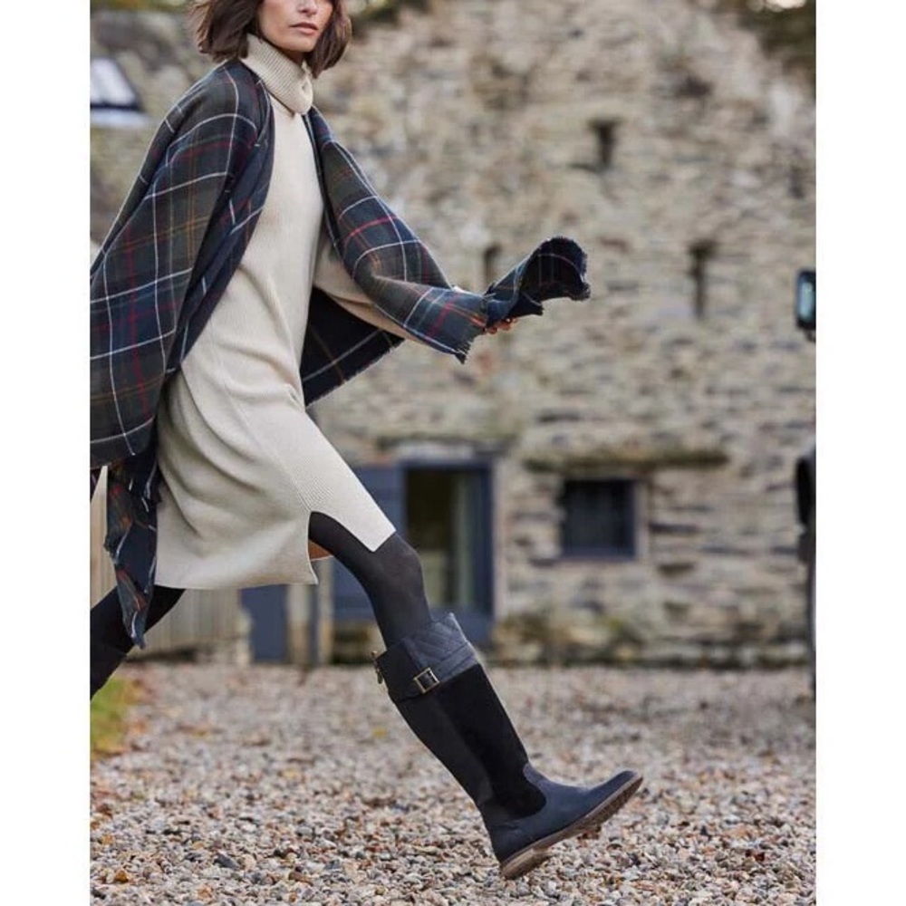 NWT Barbour Ingrid Tall Dark Brown Boots - Picture 15 of 16